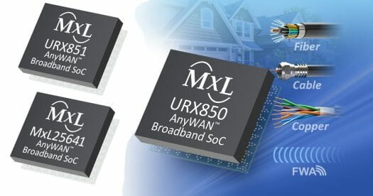 MaxLinear AnyWAN URX850, URX851, and MxL25641 Intel Atom SoCs target broadband routers and gateways MaxLinear AnyWAN URX850, URX851, and MxL25641 Intel Atom SoCs target broadband routers and gateways