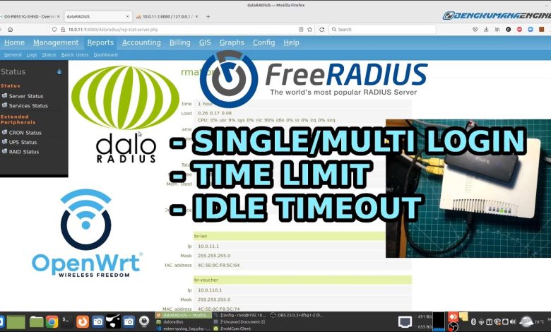 OpenWrt Daloradius Hotspot Voucher - Multi Device, Time Limit, Idle Timeout OpenWrt Daloradius Hotspot Voucher - Multi Device, Time Limit, Idle Timeout
