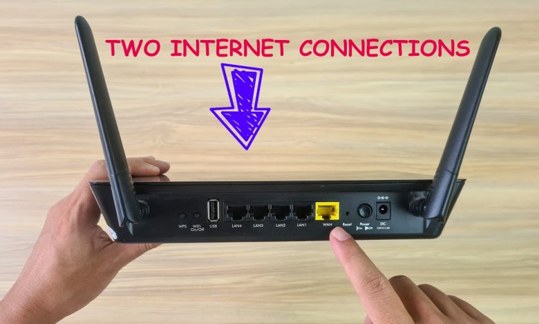 OpenWRT : 2 internet connections on router with only 1 WAN port
