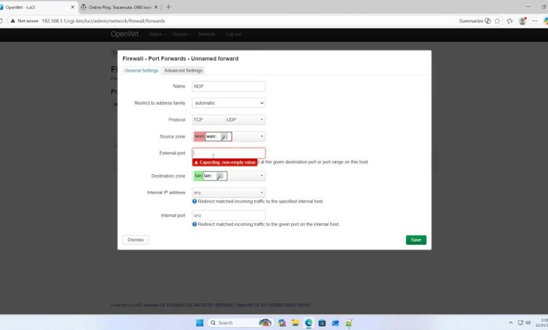 How to forward ports on OpenWRT